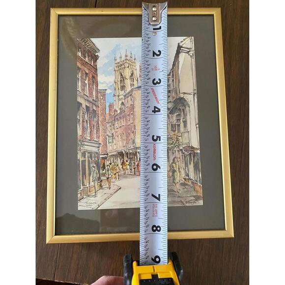 Small Framed Vintage York England Street Scene Print – Petergate & York Minster - Picture 3 of 5